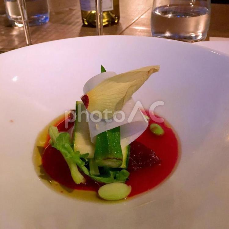 野菜の冷製ポトフ フランス料理,ポトフ,レイセイポトフの写真素材