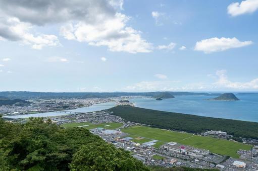 海 海 海,空,島の写真素材