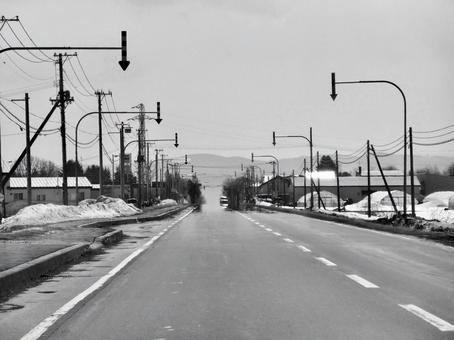 道道ドライブ 道道ドライブ 道路,道,景色の写真素材