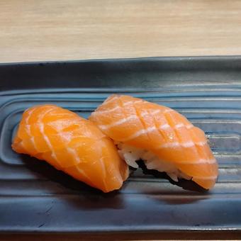 Salmon nigiri sushi I had in Vietnam, JPG Salmon nigiri sushi I had in Vietnam, JPG