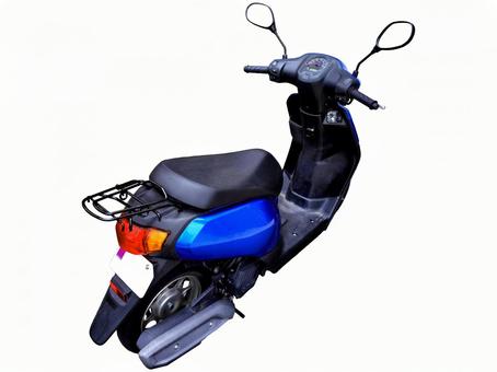 青の原動機付自転車 青の原動機付自転車 原動機付自転車,運転,ブルーの写真素材