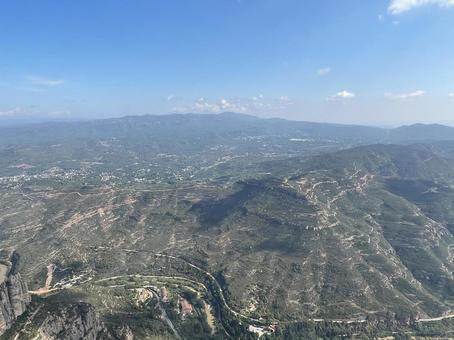 聖ミカエルの十字架からの眺め（東） バルセロナ,スペイン,カタルーニャの写真素材