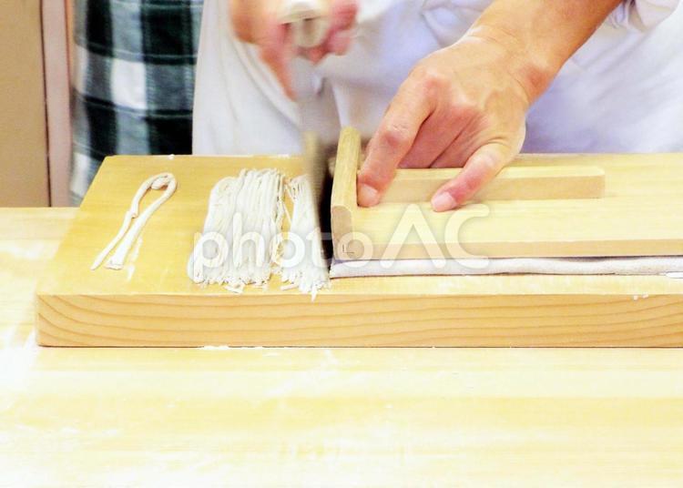 そば打ち・蕎麦切り そば打ち,そば,蕎麦切りの写真素材