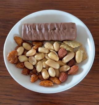 Mixed nuts and small sesame seeds, JPG