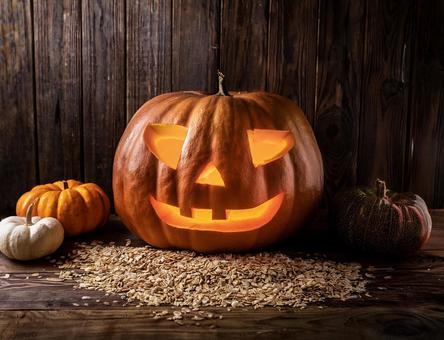 ハロウィンのカボチャのランタンの写真