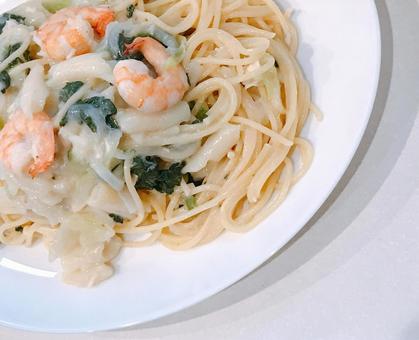 海老クリームパスタ 海老クリームパスタの写真