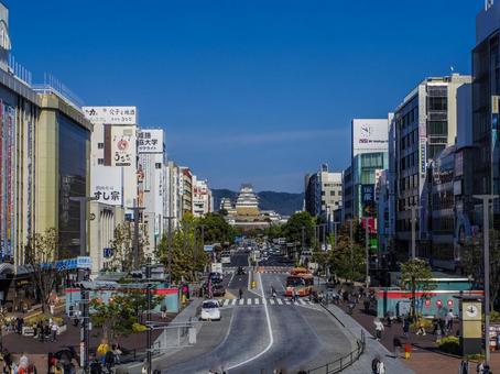 【兵庫県】姫路市・姫路城 姫路城,姫路駅,姫路市の写真素材