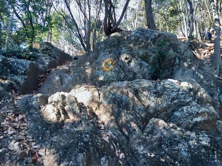 日和田山男坂の岩 日和田山,男坂,岩登りの写真素材
