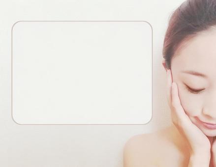 Woman facial beauty square frame comment Woman facial beauty square frame comment