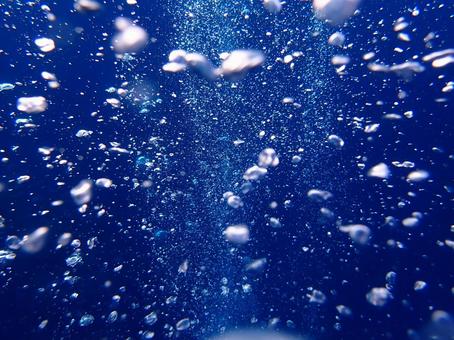 海中の泡 海中の泡 海,自然,海の中の写真素材