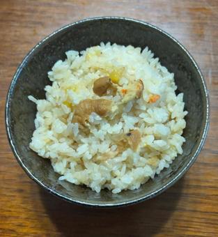 あきたこまちおでん炊き込みご飯の茶碗飯 茶碗飯,あきたこまち,夜ご飯の写真素材