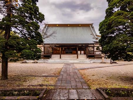 如来寺の本堂へ 星顕山,如来寺,秋の写真素材