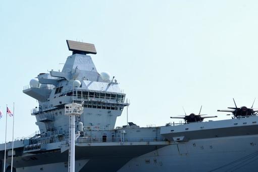 英海軍空母プリンス・オブ・ウェールズ 空母,航空母艦,プリンス・オブ・ウェールズの写真素材