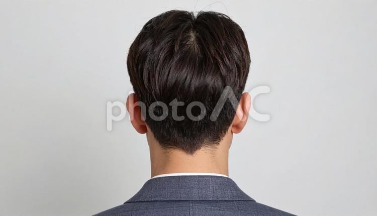 日本人男性の頭頂部 頭頂部,ヘアー,髪の写真素材