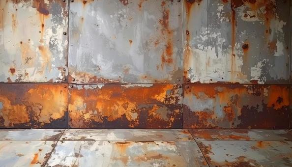 サビで朽ちた金属の背景の写真