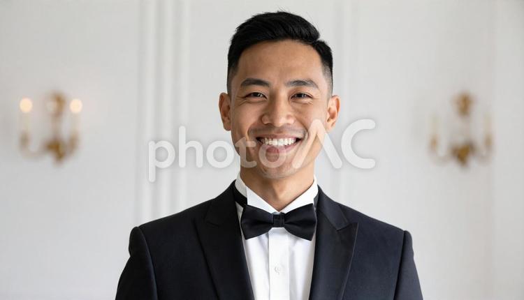 日本人男性の新郎　ポートレート　結婚 結婚,大人,新郎の写真素材
