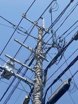 電柱電線7236 電柱電線7236 電柱,電線,電力の写真素材