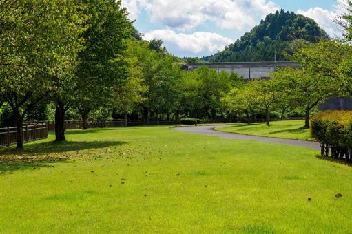 宮床ダムの風景⑾ ダム,宮床ダム,湖畔公園の写真素材