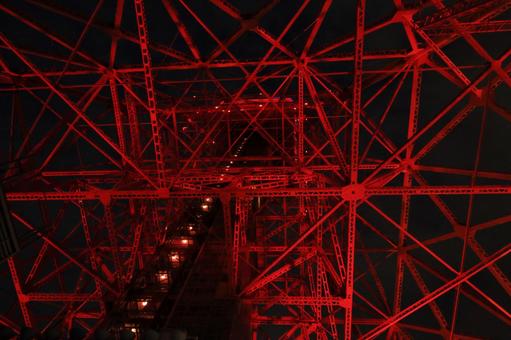 夜のタワー 夜のタワー 景色,東京,東京タワーの写真素材