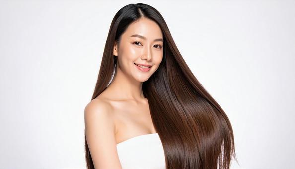 美しいロングヘアの女性 美しいロングヘアの女性の写真