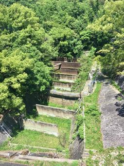 水源地分水堰堤 分水堰堤,渇水,取水施設の写真素材