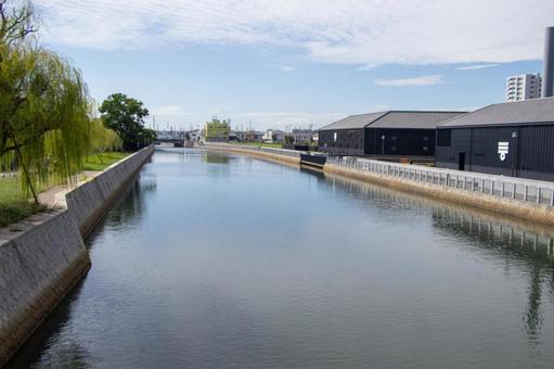 半田運河 半田運河 半田運河,愛知県,半田市の写真素材