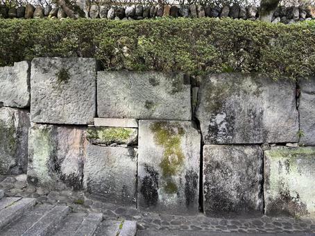 切石積みの土留め（飯能市・能仁寺境内） 土留め,擁壁,切石積みの写真素材