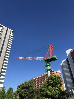 Blue sky and crane, JPG Blue sky and crane, JPG