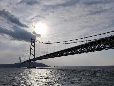 明石海峡大橋 明石海峡大橋,橋,舞子の写真素材