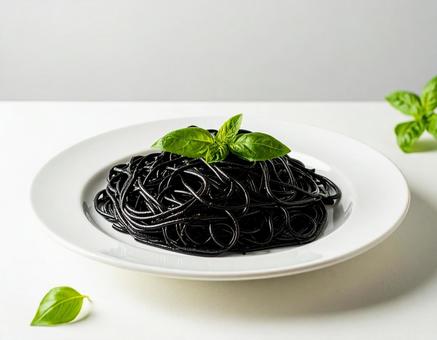 いかすみの黒いパスタ いかすみの黒いパスタの写真