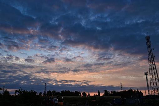 夕焼け 2025/7/12 夕焼け 2025/7/12 夕焼け,夕暮れ,夕方の写真素材