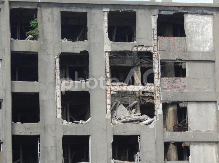 軍艦島　イメージ　(Hashima/Nagasaki) 軍艦島,廃墟,瓦礫の写真素材