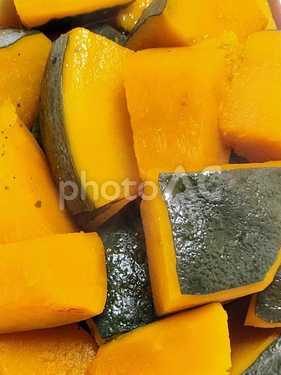 かぼちゃの煮物3 カボチャ,煮物,オレンジの写真素材