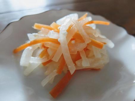 Photo, japanese radish, carrot, japanese food, 