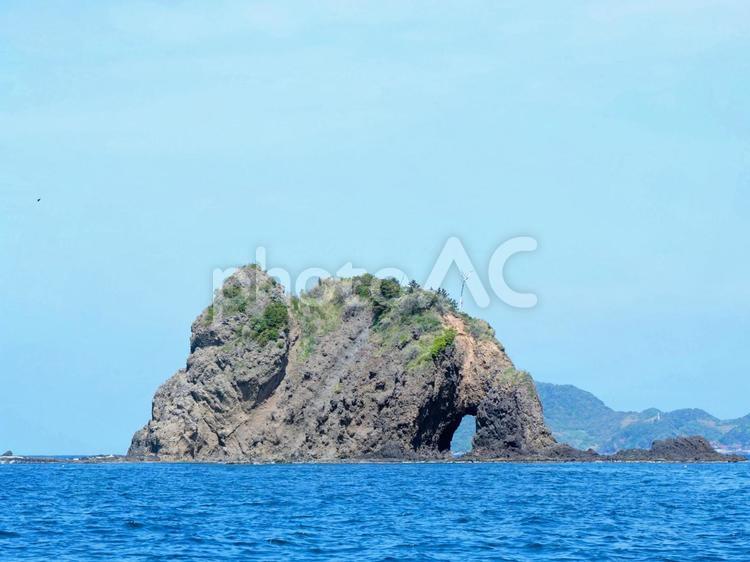 島根半島の名勝・加賀の潜戸 加賀の潜戸,松江,日本海の写真素材