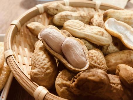 茹で落花生 落花生,ゆで落花生,ピーナツの写真素材