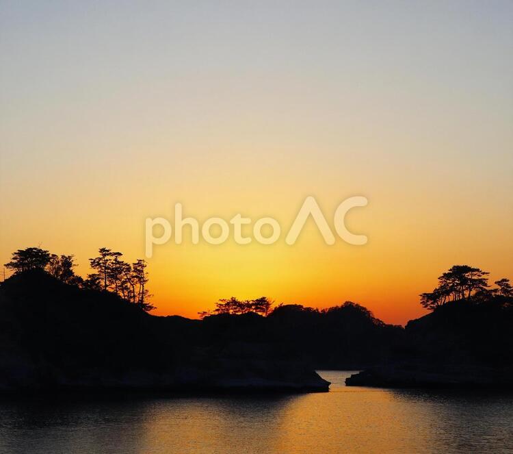 夕焼け　海辺 夕焼け,海,絶景の写真素材