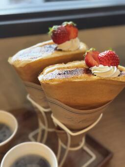 クレープ クレープ,お菓子,デザートの写真素材