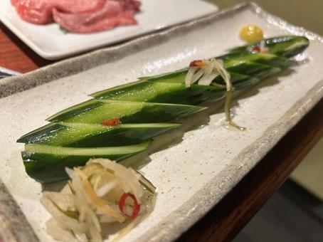 きゅうりの一本漬け 美味しそう,焼肉屋,漬物の写真素材