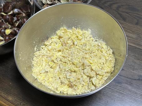 栗きんとん 栗きんとん 栗,食べ物,果物の写真素材
