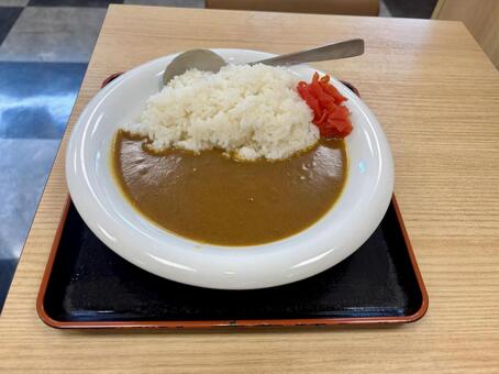 カレーライス カレー,ライス,福神漬けの写真素材