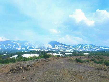 山 山 山,青空,空の写真素材