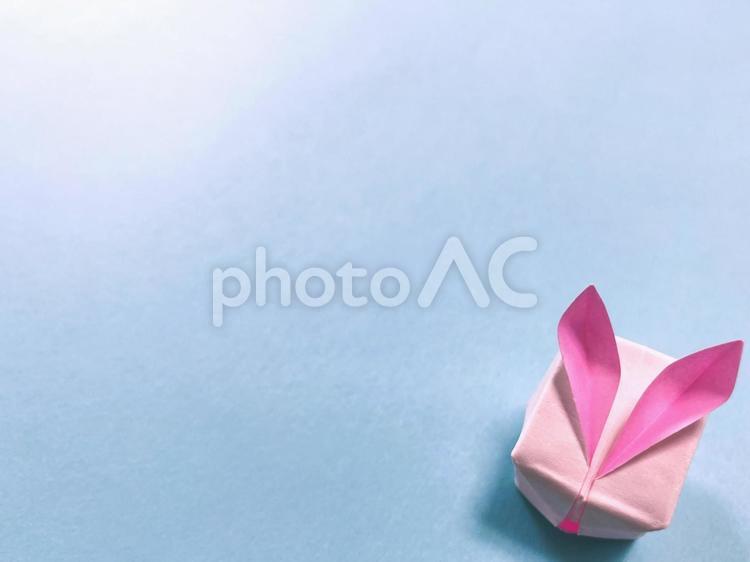 折り紙作品（ふうせんうさぎ）９ 折り紙,うさぎ,ふうせんの写真素材