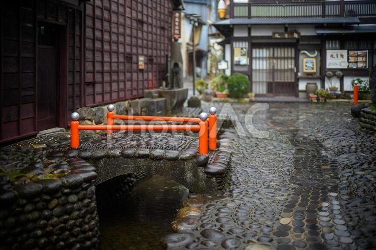 やなかの水こみち やなかの水こみち,郡上市,道の写真素材