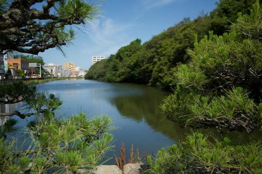 明石城公園のお堀 明石城公園のお堀の写真