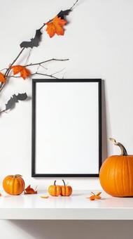 ハロウィンの飾りのフレーム ハロウィンの飾りのフレームの写真