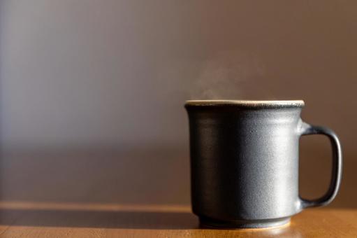 湯気の立つ｜コーヒーカップ コーヒー,湯気,珈琲の写真素材