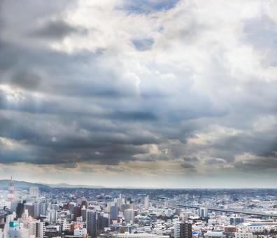 都市と雲 都市と雲の写真