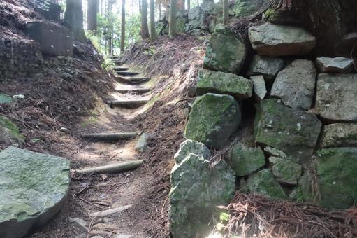 高取城の石垣 高取城の石垣の写真