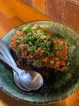 賀茂茄子のピリ辛ひき肉がけ 賀茂茄子のピリ辛ひき肉がけの写真